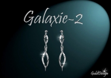 Galaxie II. - náušnice rhodium